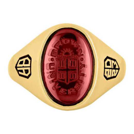 Brown University Ladies' 345SS Signet with Stone College Ring