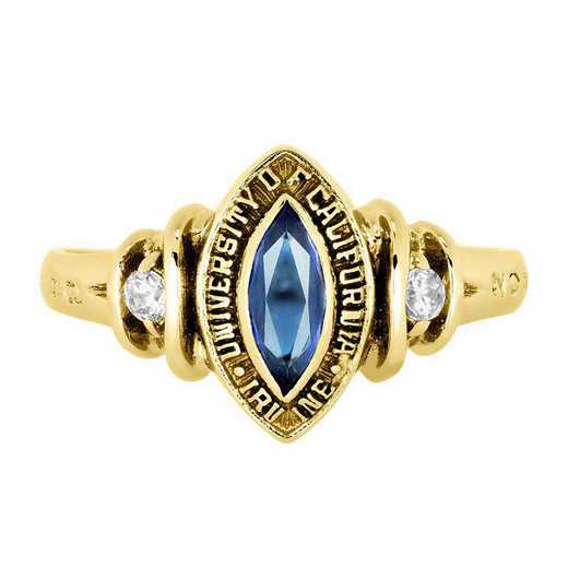 California Irvine Duet with Diamonds and Birthstone Ring