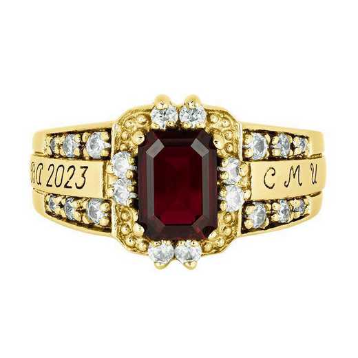 Central Michigan University Women's Illusion  College Ring