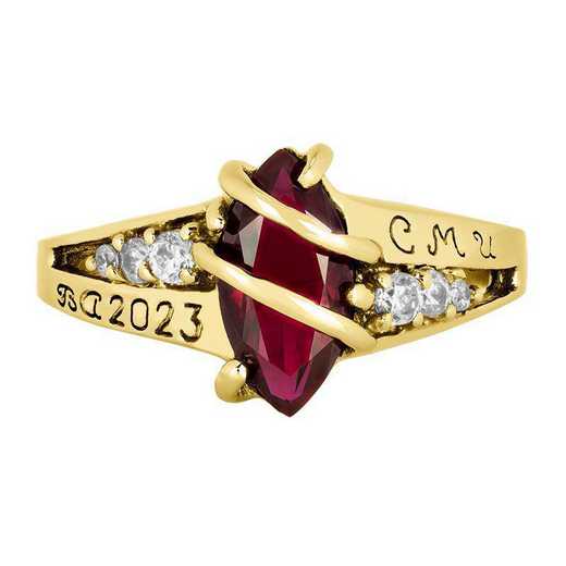 Central Michigan University Women's Windswept  College Ring