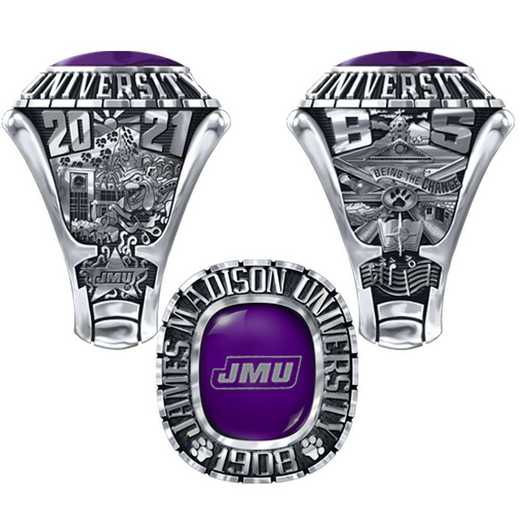 James Madison University Class Of 2021 Men's 876L Traditional with Square Stone