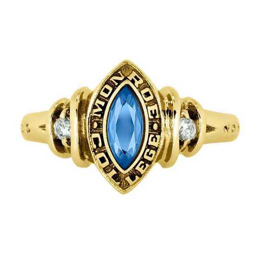 Monroe Bronx Women's Duet  with Diamonds and Birthstone College Ring