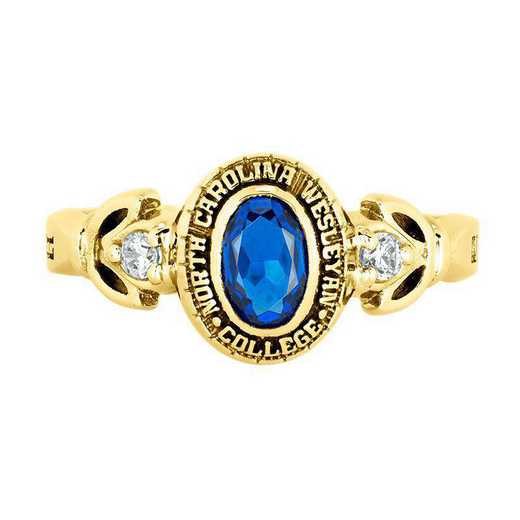 North Carolina Wesleyan College Women's Twilight College Ring with Diamond Top