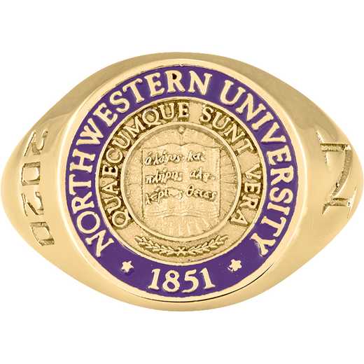 Northwestern University Chicago Campus Men's Medium Signet Ring