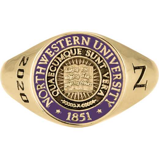 Northwestern University Men's Small Signet Ring