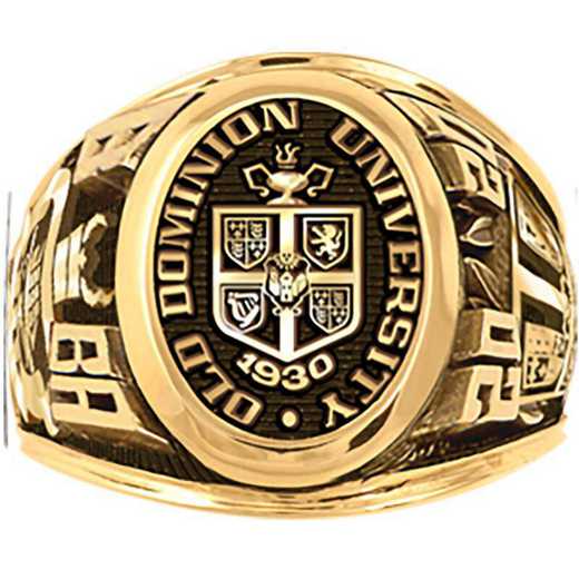 Old Dominion University Collegian Ring with All Metal Top College Ring