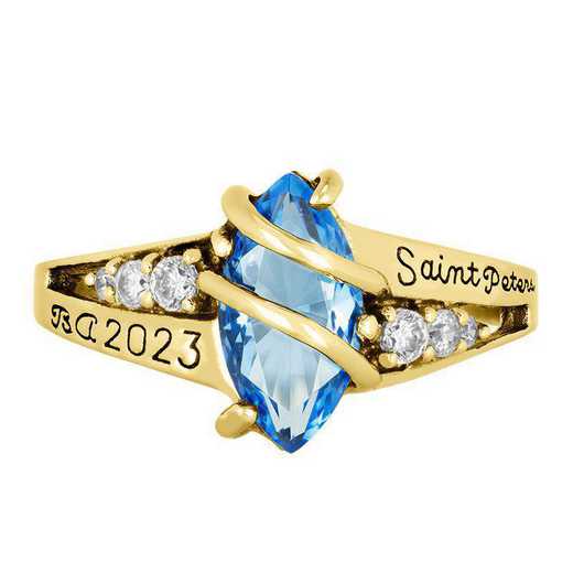 Saint Peter's University Women's Windswept College Ring