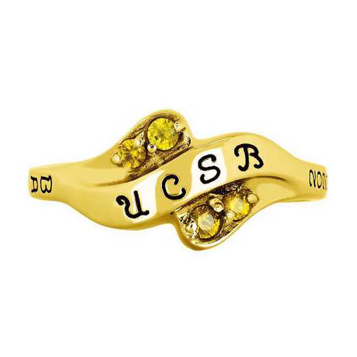 University of California at Santa Barbara Women's Seawind Ring with Diamond and Birthstone