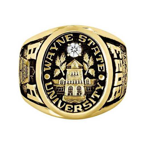 Wayne State Men's Collegian with .10CT Diamond College Ring