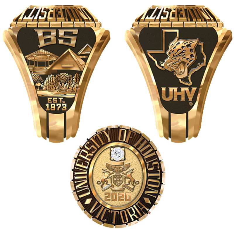 University of Houston Victoria Traditional B333Pl Ring