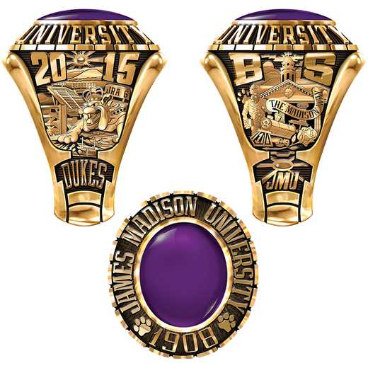 James Madison University Class Of 2015 Men's Traditional 876PL Traditional with Oval Stone