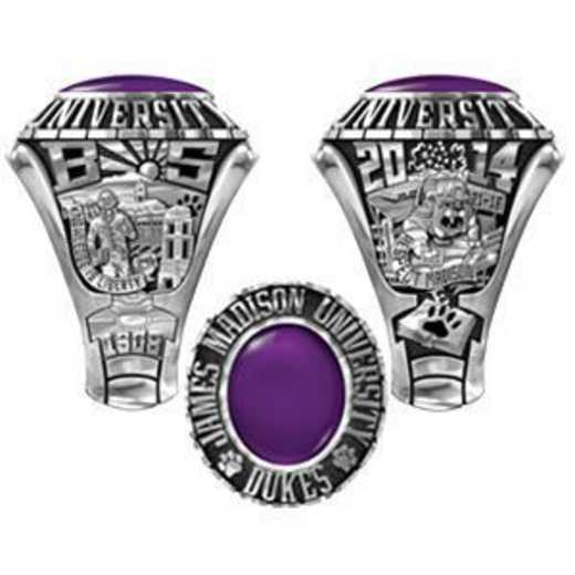 James Madison University Class Of 2014 Men's Traditional 876PL Traditional with Oval Stone