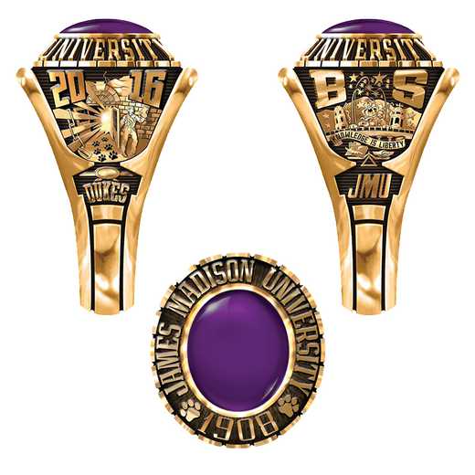 James Madison University Class of 2016 Women's 876Xs Traditional Ring