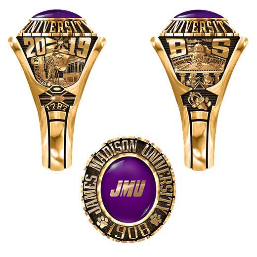 James Madison University Class of 2019 Women's 876Xs Traditional Ring