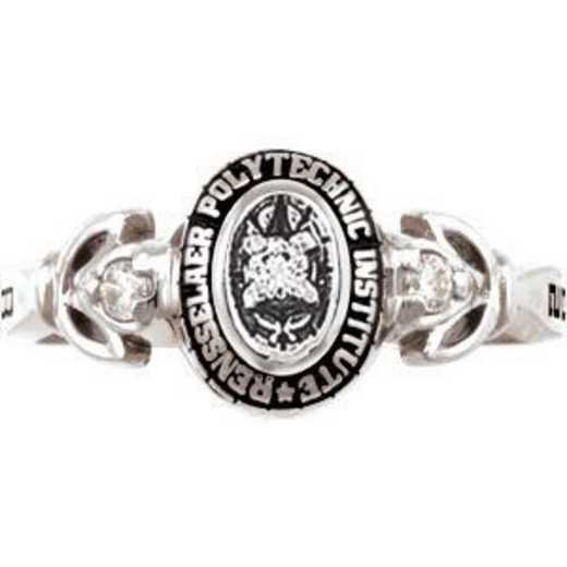 Rensselaer Polytechnic Institute Class of 2014 Women's Twilight Ring with Diamonds and Birthstone