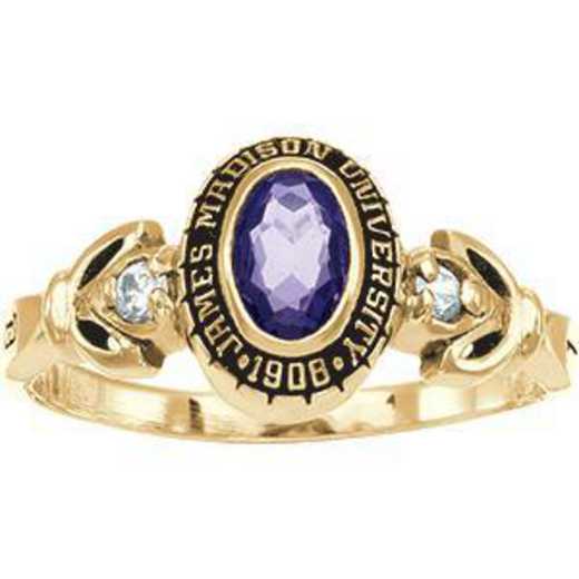 James Madison University Class of 2013 Women's Twilight Ring with Diamonds and Birthstone