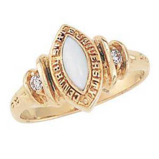 Wright State University Alumni Women's Duet Ring with Cubic Zirconias