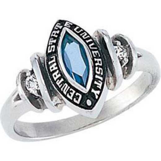 University of Utah Law School Duet with Diamond and Birthstone Ring