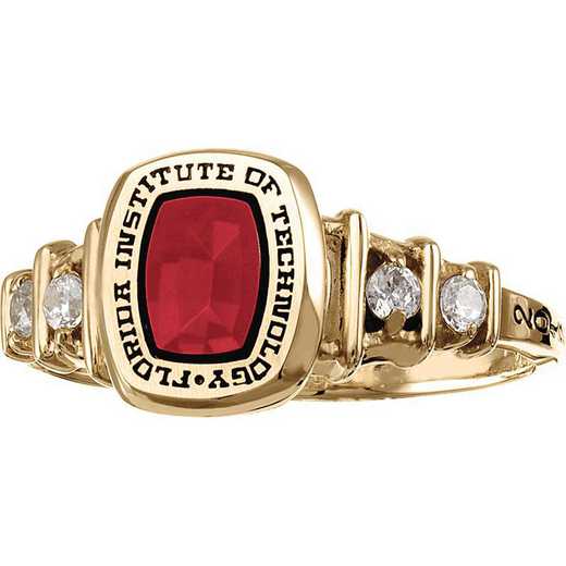 Florida Institute of Technology Women's Highlight Ring with Cubic Zirconias