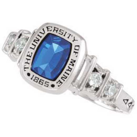 University of Maine Women's Highlight with Side Stones Ring