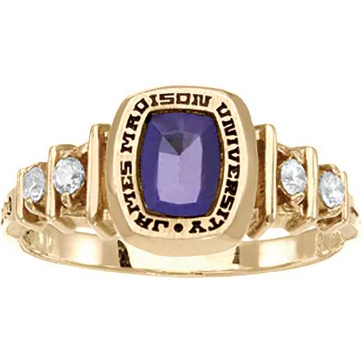 James Madison University Class of 2017 Women's Highlight Ring with Cubic Zirconias