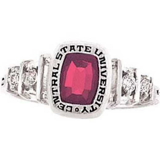 Fitchburg State University Women's Highlight Ring with Cubic Zirconias