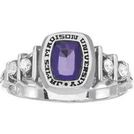 James Madison University Class of 2012 Women's Highlight Ring with Diamonds