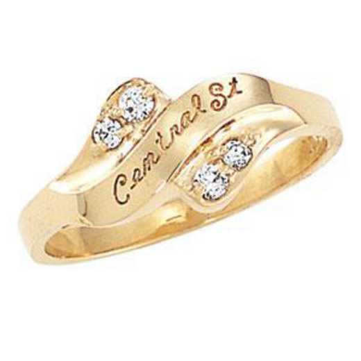 Champlain College Women's Seawind Ring with Cubic Zirconias