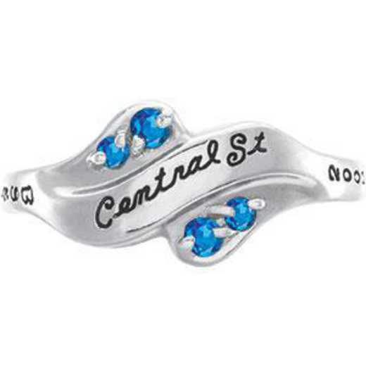 University of Redlands Women's Seawind Ring with Diamond and Birthstone