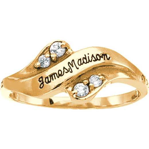 James Madison University Class of 2016 Women's Seawind Ring with Diamonds and Birthstones