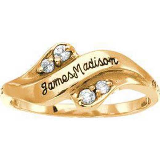 James Madison University Class of 2011 Women's Seawind Ring with Diamonds and Birthstones