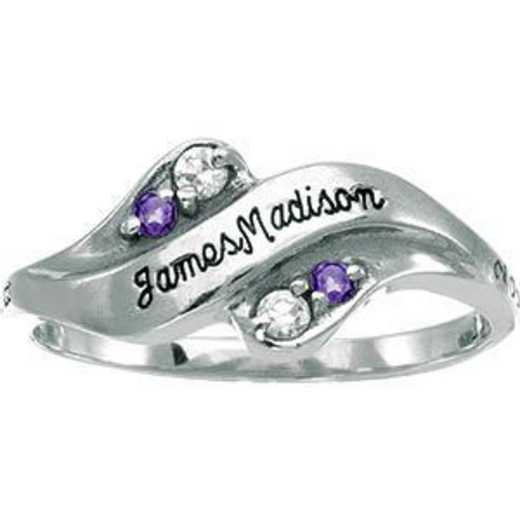 James Madison University Class of 2013 Women's Seawind Ring with Diamonds and Birthstones