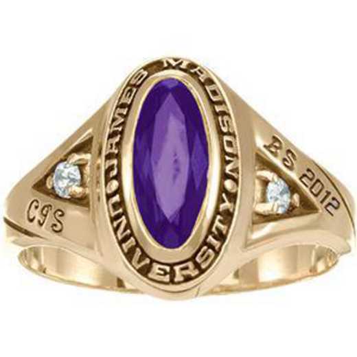 James Madison University Class of 2012 Women's Signature Ring with Cubic Zirconias