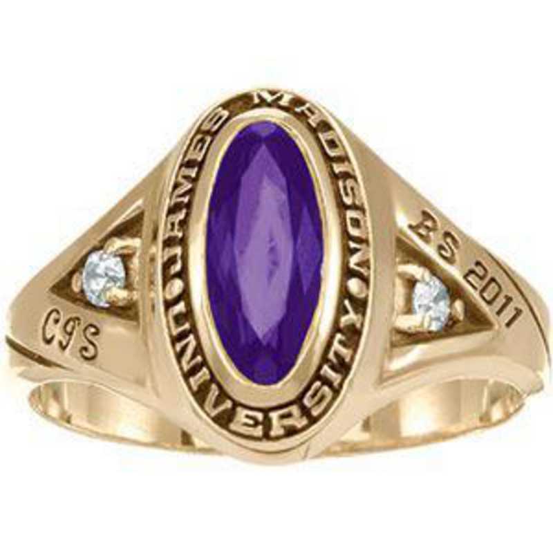 James Madison University Class of 2011 Women's Signature Ring with Diamonds