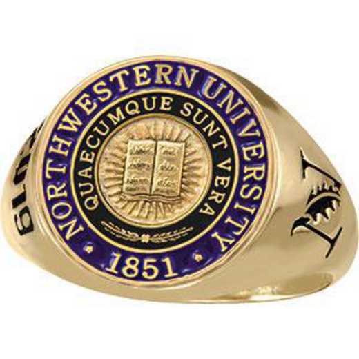 Northwestern University Men's Large Signet Ring