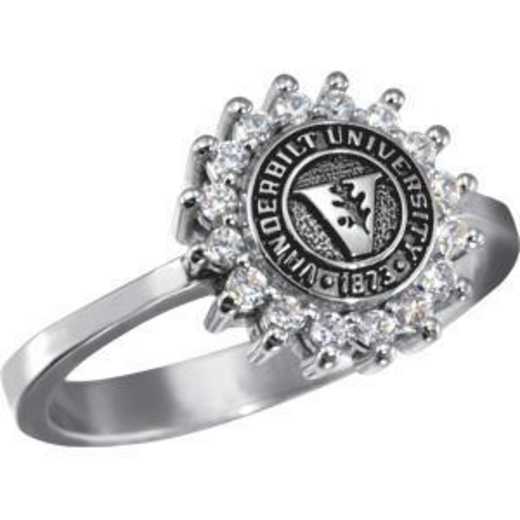 Vanderbilt University Ladies' Fashion with Cubic Zirconias's Ring