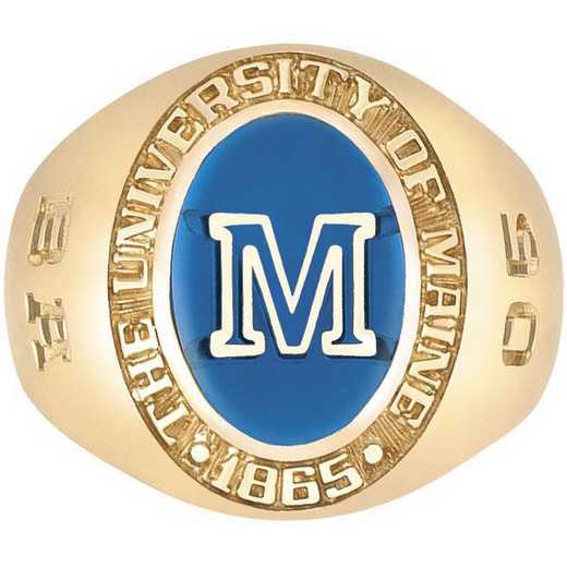 University of Maine Men's Large Stone Ring with Encrusting