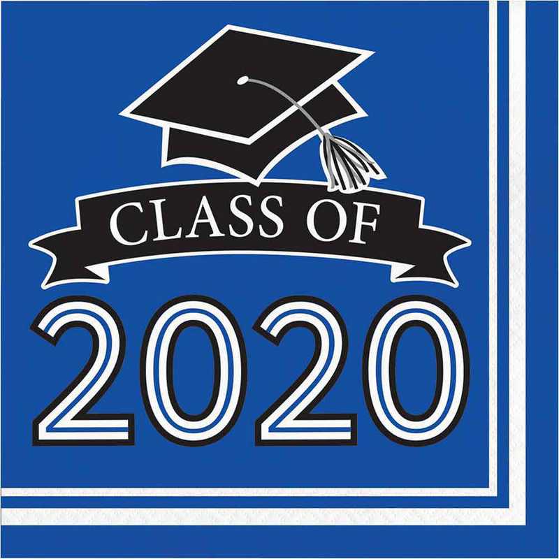 Cobalt Blue Bundle Includes Paper Dessert Plates and Napkins School Spirit Graduation Themed Party Supplies for 36 Guests