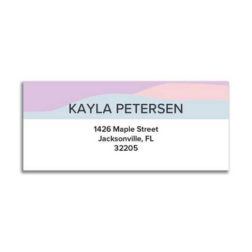 Waves of Color Graduation Address Labels