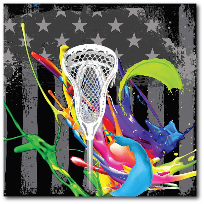 Lacrosse Splatter 16 X 16 Canvas Wall Art