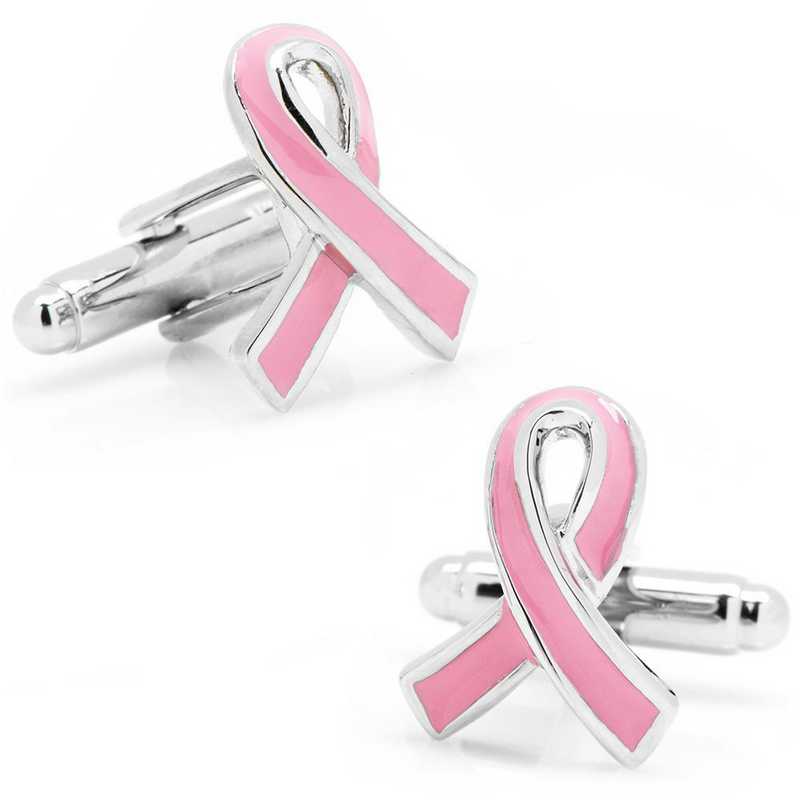 CC-BCA-SL: Pink Ribbon Breast Cancer Awareness Cufflinks