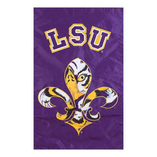 16921C: EG LSU Fleur de Tigre Applique Garden Flag