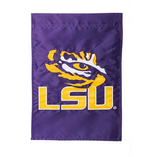 16921D: EG LSU Applique Garden Flag