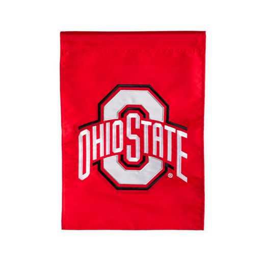 16973C: EG Ohio State Applique Garden Flag