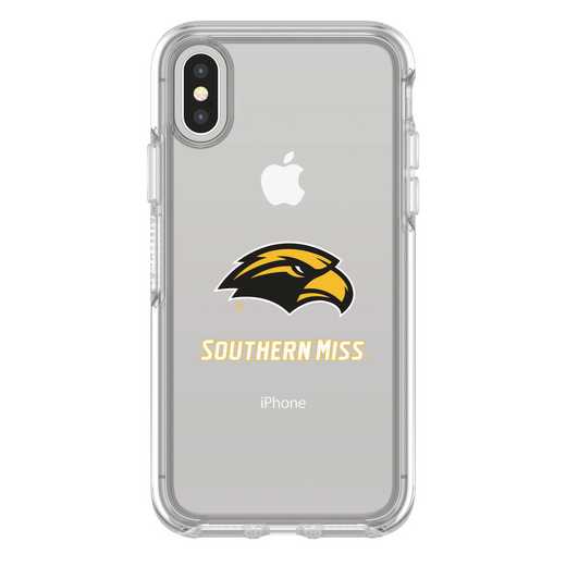 IPH-X-CL-SYM-SOMI-D101: FB Southern Mississippi iPhone X Symmetry Series Clear Case