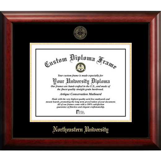 MA999GED-1411: Northeastern University 14w x 11h Gold Embossed Diploma Frame