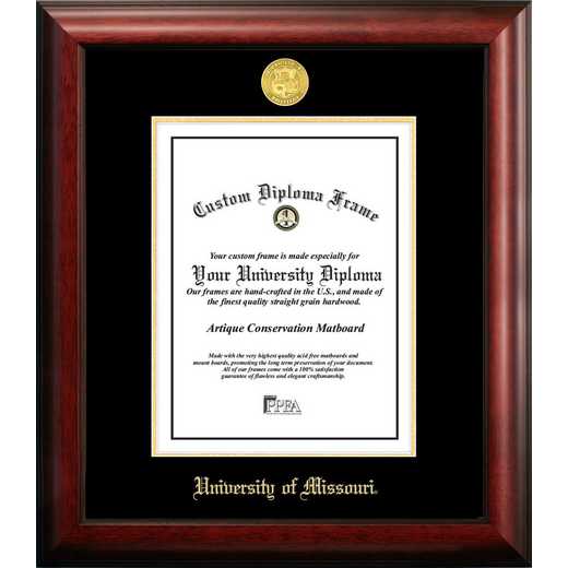 MO999GED-8511: University of Missouri 8.5w x 11h Gold Embossed Diploma Frame