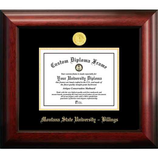 MT991GED-86: Montana State University Billings 8w x 6h Gold Embossed Diploma Frame