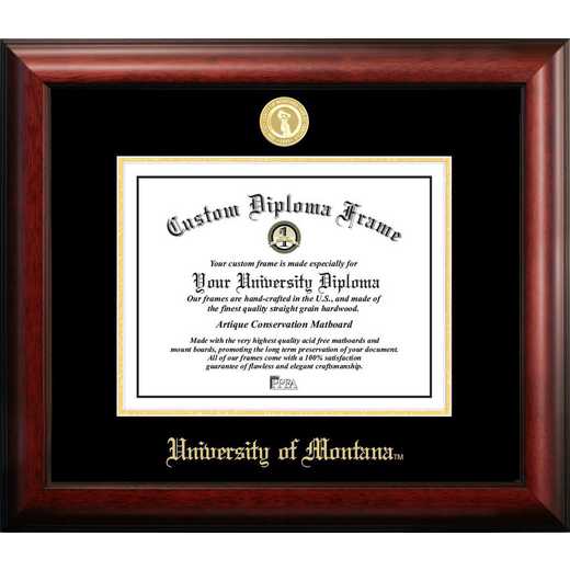 MT999GED-108: University of Montana 10w x 8h Gold Embossed Diploma Frame