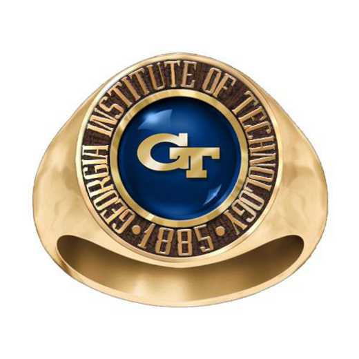 Georgia Institute of Technology Signet with Stone Ring